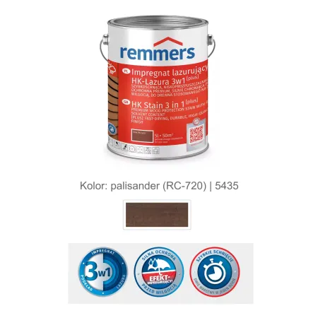 remmers Impregnat lazurujący HK-Lazura 3w1 [plus] 5L Palisander