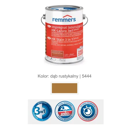 remmers Impregnat lazurujący HK-Lazura 3w1 [plus] 2,5L Dąb rustykalny