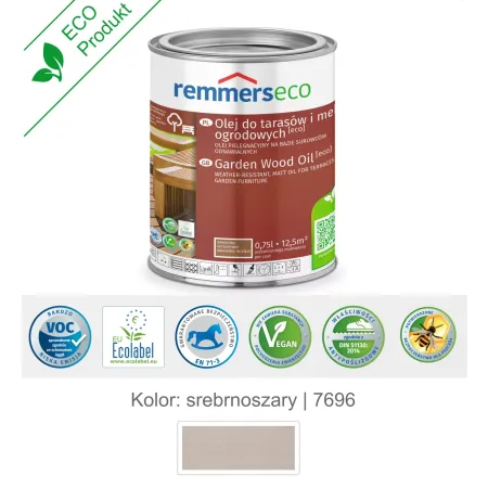 remmers Olej wodny do drewna tarasu 0,75L srebrnoszary