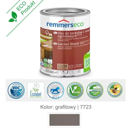 remmers Olej wodny do drewna tarasu 0,75L Grafitowy
