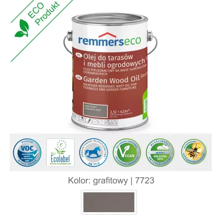 remmers Olej wodny do drewna tarasu 2,5L Grafitowy