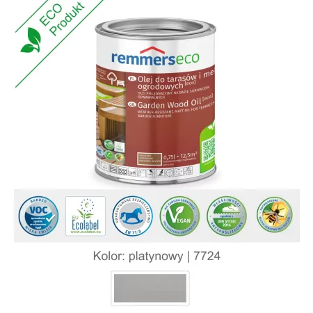 remmers Olej wodny do drewna tarasu 0,75L Platynowy