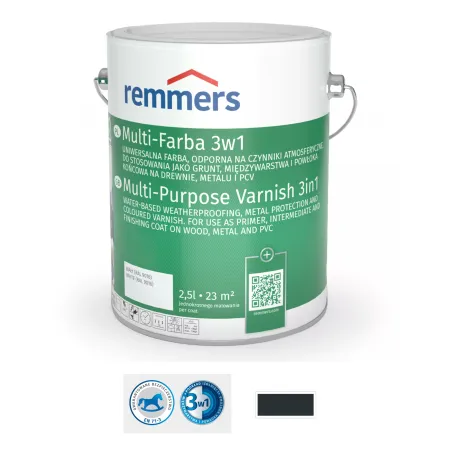remmers Uniwersalna farba Multi-Farba 3w1 2,5L Antracyt