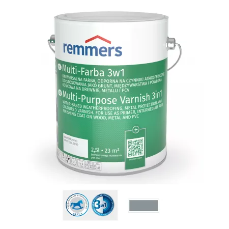 remmers Uniwersalna farba Multi-Farba 3w1 2,5L Szary srebrny