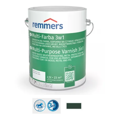 remmers Uniwersalna farba Multi-Farba 3w1 0,75L Zieleń mchu