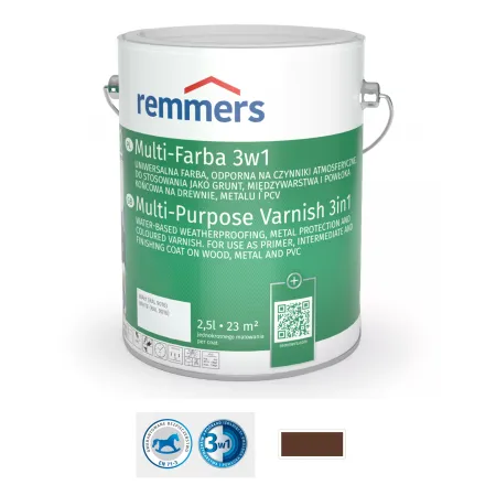 remmers Uniwersalna farba Multi-Farba 3w1 2,5L Orzech