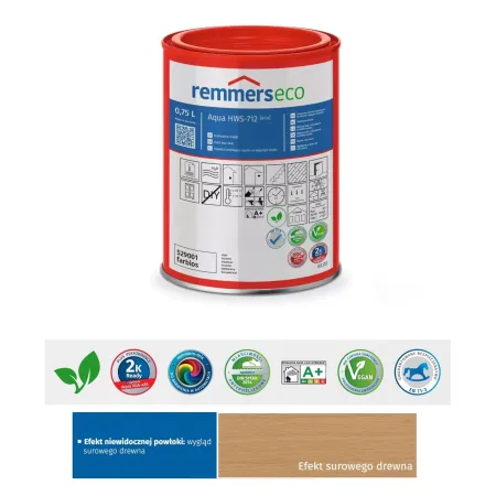 remmers Aqua HWS-712-Hartwachs-Siegel [eco] 0,75L Efekt Naturalnego drewna