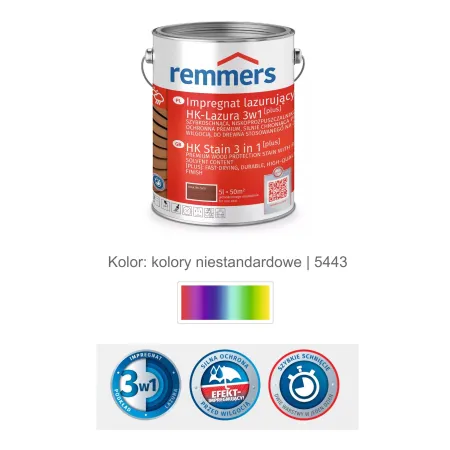 remmers Impregnat lazurujący HK-Lazura 3w1 [plus] 5L Kolory niestandardowe