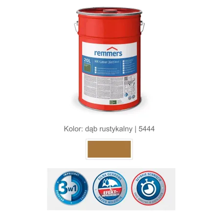 remmers Impregnat lazurujący HK-Lazura 3w1 [plus] 20L Dąb rustykalny