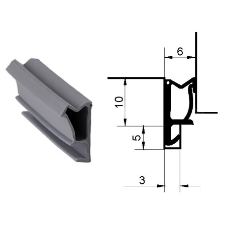 Primo Uszczelka okienna ACF5473H - 240m Szary