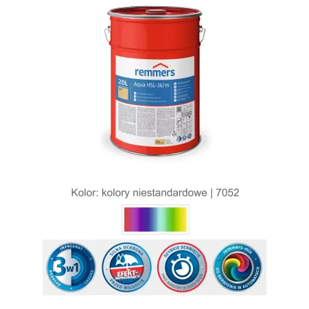 remmers Aqua HSL-36/m-Profi-Holzschutz-Lasur 3in1 10L Kolory niestandardowe