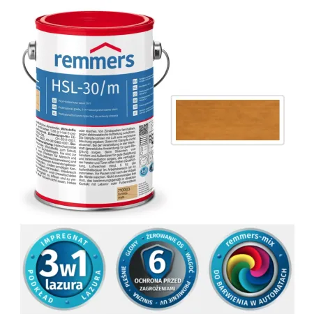 remmers HSL-30/m Profi Holzschutz Lasur 3w1 20L Dąb rustykalny