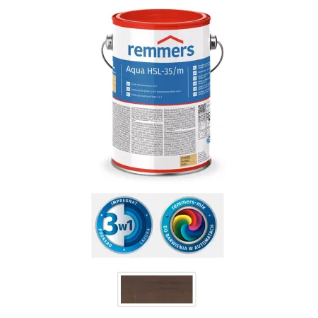 remmers Aqua HSL-35/m-Profi-Holzschutz-Lasur 3in1 5L Palisander