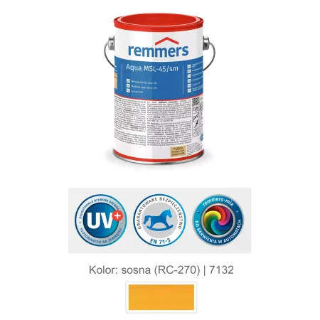 remmers Aqua MSL-45/sm-Mittelschichtlasur UV+ 5L Sosna