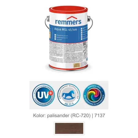 remmers Aqua MSL-45/sm-Mittelschichtlasur UV+ 5L Palisander