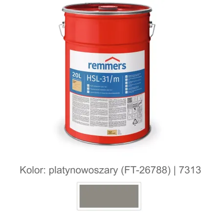 remmers HSL-31/m-Profi-Holzschutz-Lasur 3in1 2,5L Szary platynowy