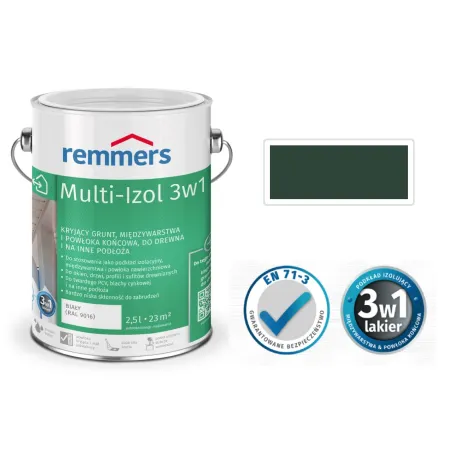 remmers Wodny Lakier izolujący do drewna Multi-Izol 3w1 0,375L Zieleń mchu
