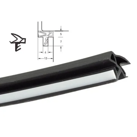Deventer Uszczelka do drzwi wewnętrznych DS 6577a (2x25m) Czarny