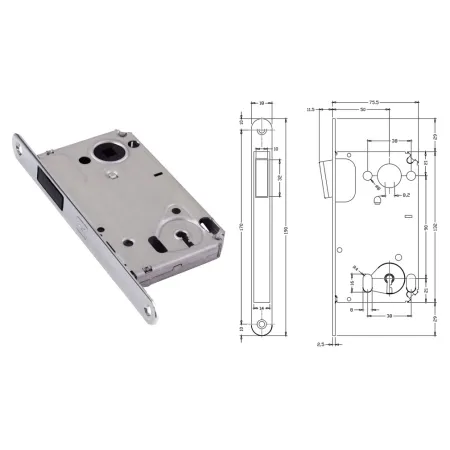 Hafele Zamek magnetyczny do drzwi wewnętrznych B-Twin BB Chrom