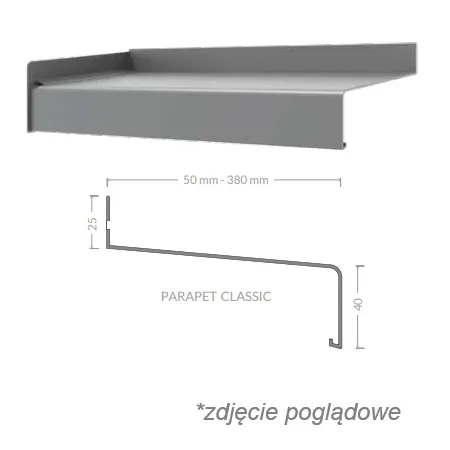 aluron Parapet classic 40/380 ALURON Biały RAL9016