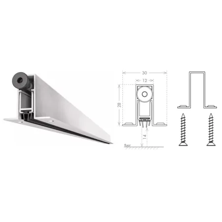UE USZCZELKA OPADAJĄCA ALETTE A 830mm (>630mm) [K5-515-1A-0830] Srebrny
