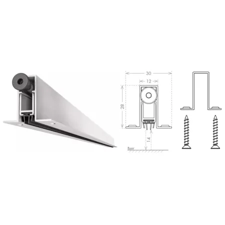 UE USZCZELKA OPADAJĄCA ALETTE A 1030mm (>830mm) [K5-515-1A-1030] Srebrny
