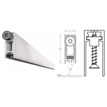 UE USZCZELKA OPADAJĄCA 1230 A 430mm (>295mm) [K5-505-1A-0430] Srebrny
