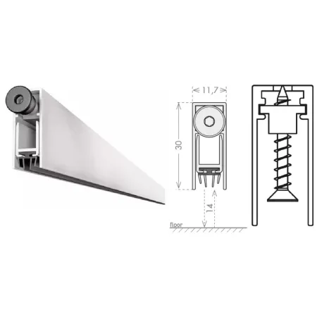 UE USZCZELKA OPADAJĄCA 1230 A 730mm (>530mm) [K5-505-1A-0730] Srebrny