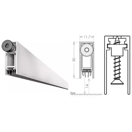 UE USZCZELKA OPADAJĄCA 1230 A 930mm (>730mm) [K5-505-1A-0930] Srebrny