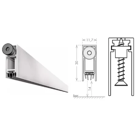 UE USZCZELKA OPADAJĄCA 1230 A 1330mm (>1130mm) [K5-505-1A-1330] Srebrny