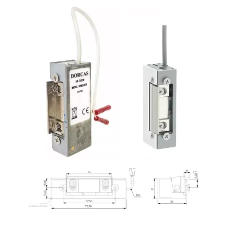 DORCAS ELEKTROZACZEP 50 REWERSYJNY, ZAPADKA Z REGULACJĄ, 12V DC 