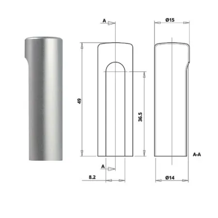 Otlav Osłonka aluminiowa zawiasu @14 mm Chrom matowy