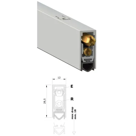 Hafele Uszczelka opadająca Comaglio 1712 1230mm 