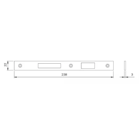 ISEO BLACHA ZACZEPOWA DO IS-741/743/745 238x22x3mm Chrom