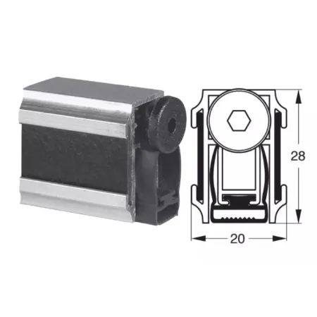 UE USZCZELKA OPADAJĄCA STRIBO ACOUSTICPLUS ANTI-FEU 1025mm 