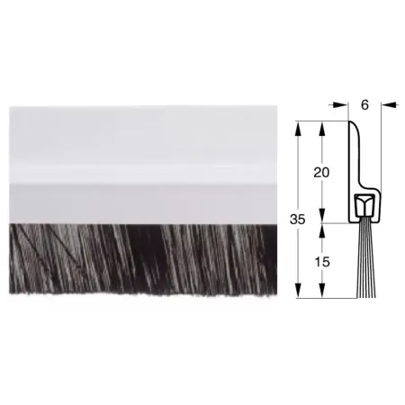 UE USZCZELKA SZCZOTKOWA STRIBO PLAST 925mm Biały