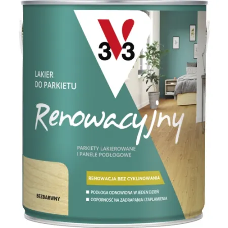 V33 Lakier do parkietu RENOWACYJNY 0.75 l Satyna