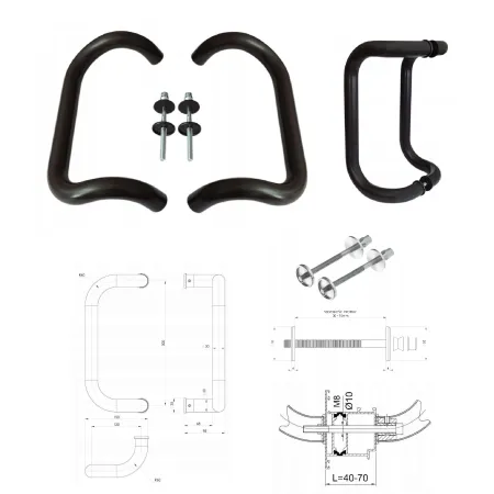 Wala  Pochwyt obustronny M2 aluminiowy fi 30 mm, x = 300 mm BRĄZOWY 8017
