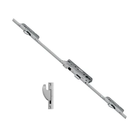 FUHR Zasuwnica drzwiowa 859 20/55/92/8 sterowana klamką – haki Ocynk srebrny