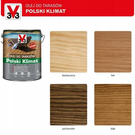 V33 Olej do tarasów Polski Klimat 5L Palisander