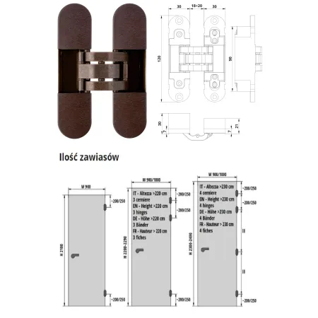 Otlav ZAWIAS WPUSZCZANY INVISACTA 300 3-D 60 KG Brązowy