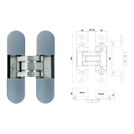 Otlav ZAWIAS WPUSZCZANY INVISACTA 305 3-D TPP 40 KG [Z NASADKAMI GC300010J102] Biały