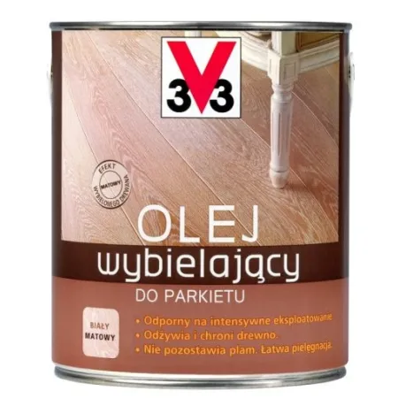 V33 Olej wybielający do parkietu 2,5L Biały