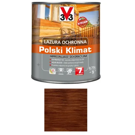 V33 LAZURA POLKI KLIMAT 7 LAT 0,75l Drewno egzotyczne