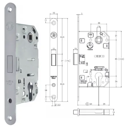 STV ZAMEK MAGNETYCZNY 85WB E=50mm Chrom matowy