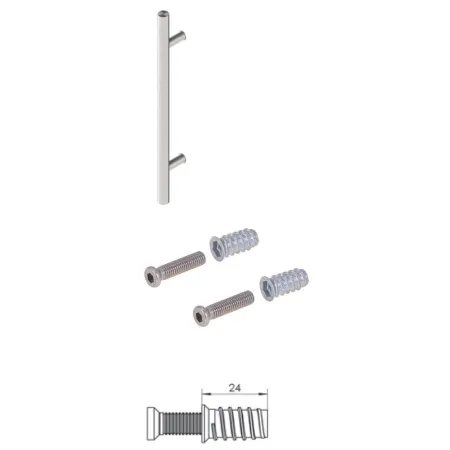 Wala  Pochwyt jednostronny P45/P10 gat. 304, fi 30 mm, 1000/1200 mm + Mocowanie jednostronne MUFA do drewna Stal nierdzewna szlifowana