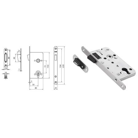 LOB Zamek magnetyczny Z75M PZ Stal