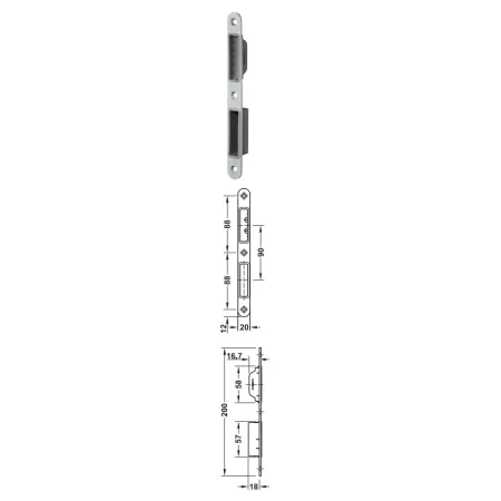 Hafele Zaczep do zamka magnetycznego KFV 116 Stal nierdzewna