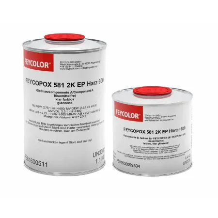 FEYCOLOR FEYCOPOX 581 2K EP 600 1,1kg + utwardzacz 0,4kg Bezbarwny