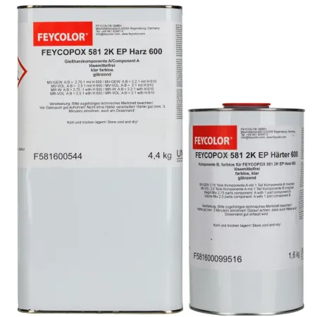 FEYCOLOR FEYCOPOX 581 2K EP 600 11kg + utwardzacz 4kg Bezbarwny